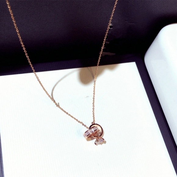 14k gold diamond ring necklace - Picture 16 of 16